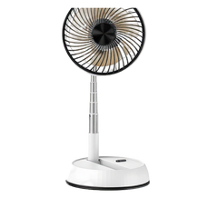 Portable oscillating fan folded compact, transparent