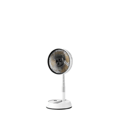 Portable oscillating fan fully extended, transparent